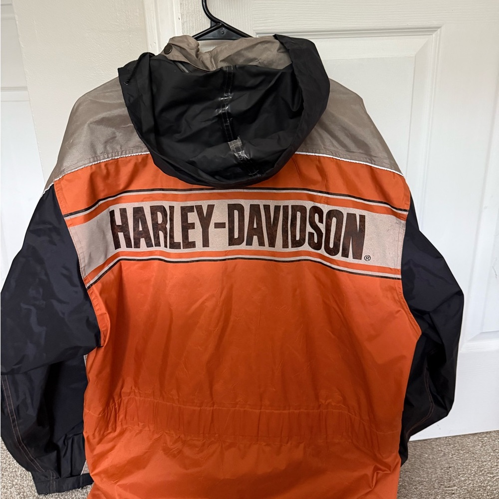 COPY - Harley-Davidson Orange and Black Windbreaker Jacket